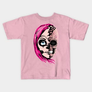 Mexican girl's skull Kids T-Shirt